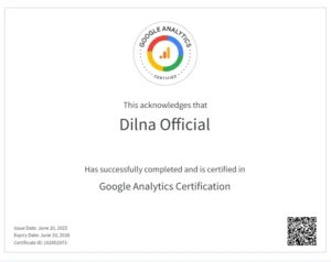 freelance digital marketer certification of google analytics